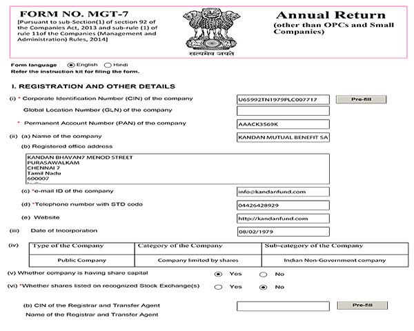 Annual Return 2021-2022