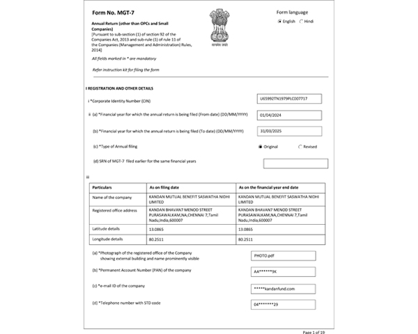 Annual Return 2021-2022